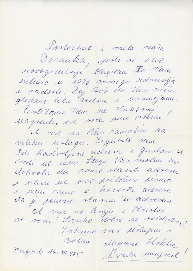 Mirjana Krklec 16.12.1975.